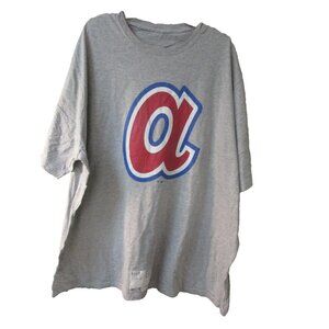 MLB Atlanta Braves Short Sleeve T-Shirt Gray Size 4XL NWOT!!!